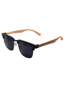 Óculos de sol 532 Preto haste de bambu