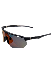 Óculos de sol esportivo polarizado 1963 Preto e Laranja