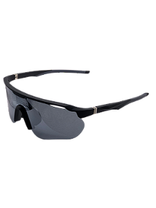 Óculos de sol esportivo polarizado 1963 Preto e Prata