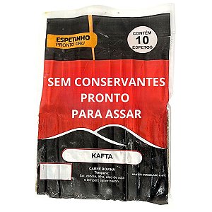 Espetinho Kafta 10 Unidades Sem Conservantes Pronto para Assar