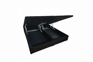BOX BAU QUEEN BIPARTIDO 1,58X1,98 KORINO PRETO