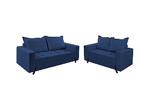 SOFA 3X2 LUG MOD 8100 - VEL AZUL (04) - BOARETO