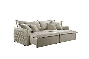 SOFA RETR BLOG 220CM LINHO BEGE 08/08 - INNOVE
