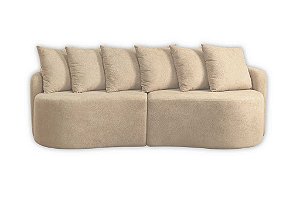 SOFA LIVING ORGANICO MERLIM - BOUCLE MARFIM/621 - JC ESTOFAD