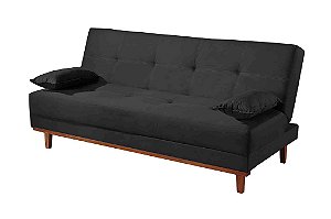 SOFA CAMA SF.5860 MADRID/19 VEL LISO PRETO 2255/B - LUXURY