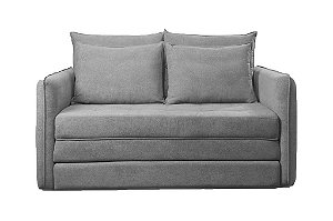 SOFA CAMA SF.4390 NORONHA VELUDO CINZA 526-BR P/COLCHAO - JC