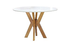 MESA ANDRIA 110 CM REDONDA MEL/OFF WHITE - ART ASS