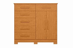 COMODA XANGAI 6GAV 2PTS CINAMOMO - ALBATROZ