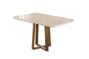 MESA BALI MADEIRA 90X90 CINAMOMO/OFF - MINASPLAC