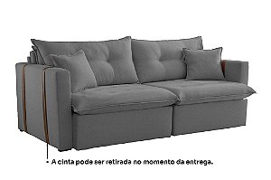 SOFA RETR SF.3740 LISBOA 180CM S/CX LINHO CINZA/470 - EST TE
