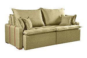 SOFA RETR S/CX ORFEU 220CM LINHO BEGE/B05 - NOBLY