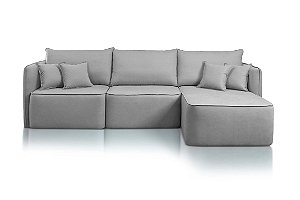SOFA CHAISE BUZIOS 3 MOD 260 LIN CINZA/579 - JC ESTOF