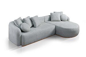 SOFA CHAISE MALTA 2 MOD 300 BCL CINZA/512 - JC ESTOF