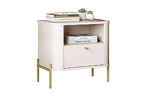 MESA CABECEIRA TUCUPI OFF/DOURADO - JB