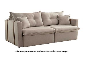 SOFA RETR LISBOA 260 S/CX C/FITA LIN BEGE/459 - EST TEIX