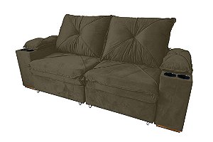 SOFA RETR STANLEY C/COOLER 210 MARROM - ESTOFAMART