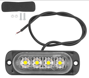 LED DE GRADE PARA PICK UP RETANGULAR - 4 LEDS - BRANCO