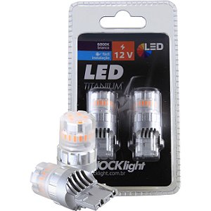 PAR LAMPADA LED T20 1 POLO LARANJA TITANIUM 23 SMD SLL-7440T-LR