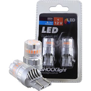 PAR LAMPADA LED T20 2 POLOS LARANJA TITANIUM 23 SMD SLL-7443T-LR