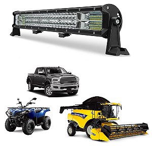 Farol Barra 108 LEDs 7D 324W Auxiliar off Road LT2506 58cm