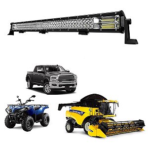 Farol Barra 144 LEDs 7D 432W Auxiliar Off Road LT2507 78cm