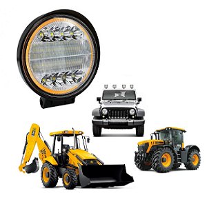 FAROL DE MILHA COM SETA 7D 38 LEDs 114W OFF ROAD LT1011