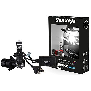 FAROL LED NANO H4 PROJETOR ELIPTICO CANHÃO