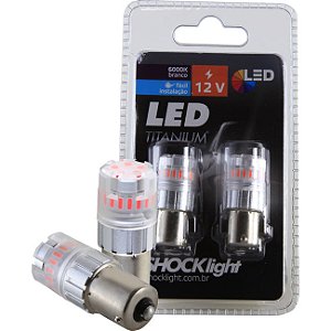 PAR LAMPADA LED 1 POLO VERMELHA TITANIUM 23 SMD SLL-1156T-VM