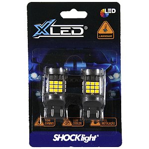 LED T20 XLED 36LEDS COOLER 2 POLOS 12V LARANJA SLL-7443CB-LR