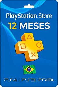 CARTÃO PSN PLUS 12 PS4  MESES BRASIL