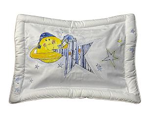 Travesseiro Lua e Estrelas com Borda Acolchoada
