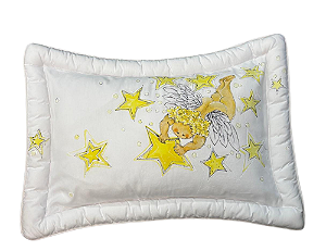 Travesseiro Anjinho Cupido com Estrelas Radiantes