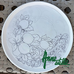 Gabarito Cacho Limões Arabescos 30cm/Diâmetro Papel Vegetal