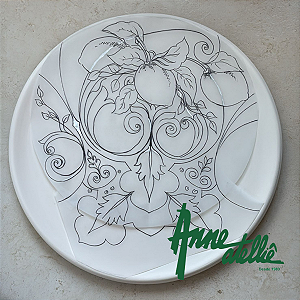 Gabarito Limões Arabescados para Prato 30cm/Diâmetro