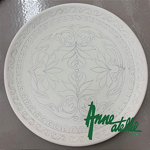Gabarito Papel Vegetal Volutas para Prato 30cm/Diâmetro