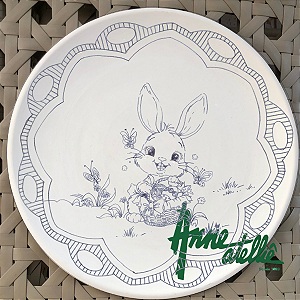 Gabarito Papel Vegetal Coelho Páscoa 30cm/Diâmetro