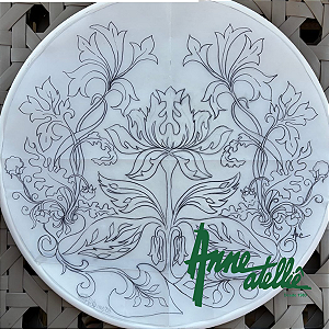 Risco PDF Flores Amazônicas 26cm para Porcelana - 26cm/Diâmetro