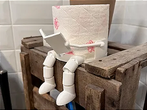 Suporte Papel Higiênico Divertido Com Pernas | Decoração Banheiro | Impressão 3D