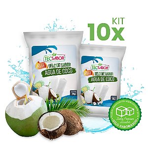 Kit 10x Gelo de Sabor Água de Coco