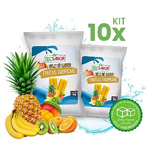 Kit 10x Gelo de Sabor Frutas Tropicais