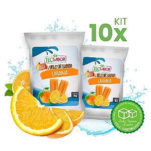 Kit 10x Gelo de Sabor Laranja