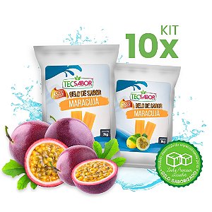 Kit 10x Gelo de Sabor Maracujá