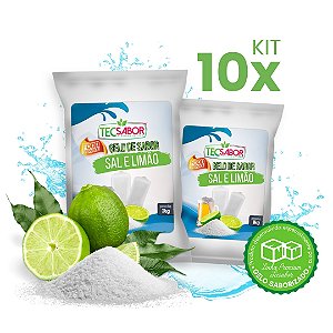 Kit 10x Gelo de Sabor Sal e Limão