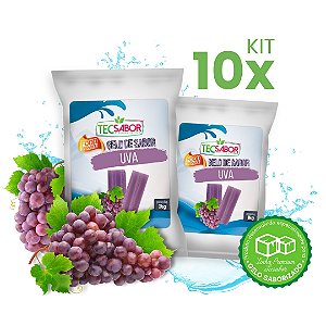 Kit 10x Gelo de Sabor Uva