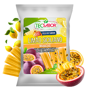 Gelo de Sabor Extrato Natural de Limão Siciliano com Maracujá 1 kg