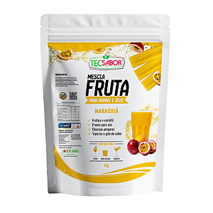 Frutas para Drinks e Gelos Sabor Maracujá 1 kg