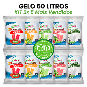Kit Envio Full 2x 5 Gelos de Sabor 50 Litros - Mais Vendidos