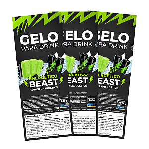 Etiqueta para Gelo de Sabor Energético Beast - 50 Unidades