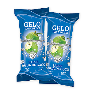 Embalagens Gelo Saborizado ÁGUA DE COCO - (200 unidades)