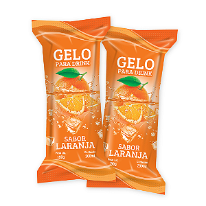 Embalagens Gelo Saborizado LARANJA - (200 unidades)